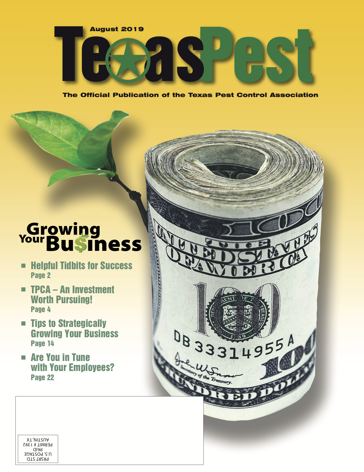 Texas Pest Magazine August Issue Cover